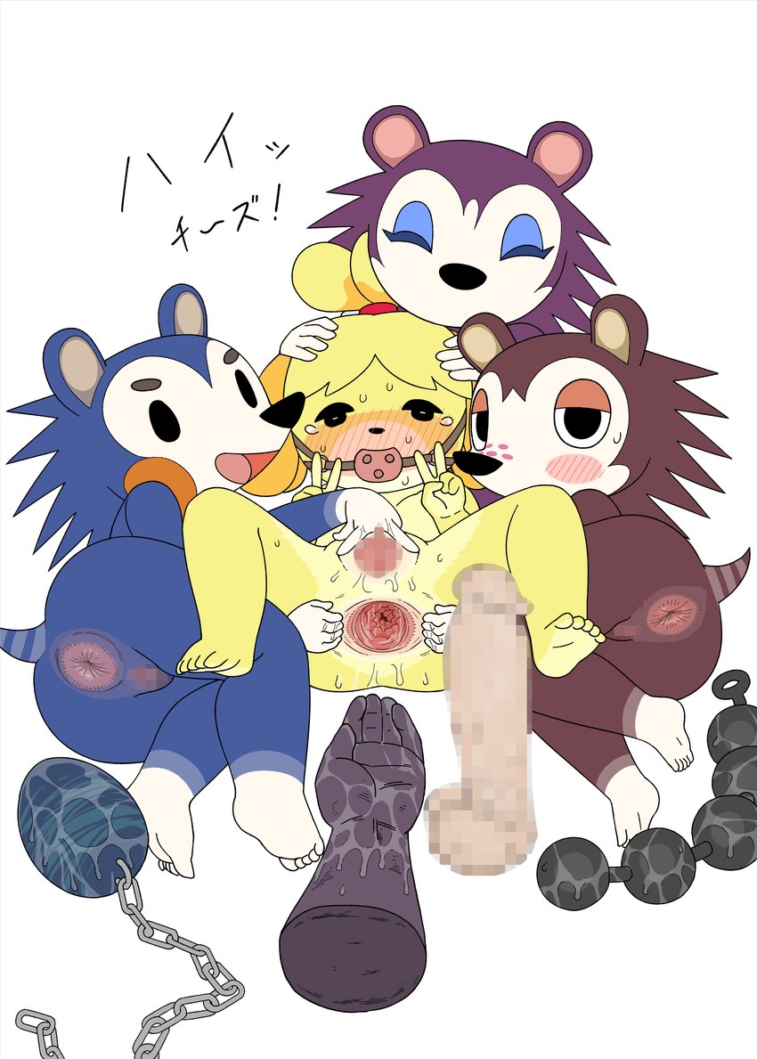 isabelle, label able, mabel able, and sable able (animal crossing and etc) created by o-den