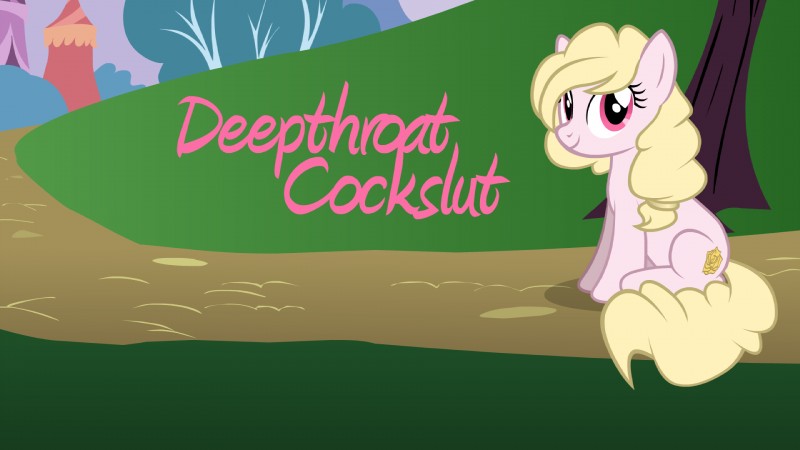 blonde_hair female hair heart_eyes heart_symbol sitting solo kajio hasbro my_little_pony deepthroat_cockslut fan_character earth_pony equid equine horse mammal pony 16:9 2015 hi_res widescreen