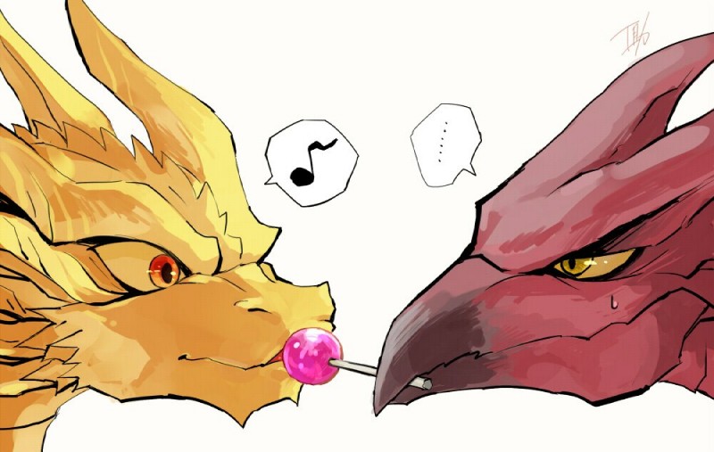 king ghidorah and rodan (godzilla (series) and etc) created by tsk03