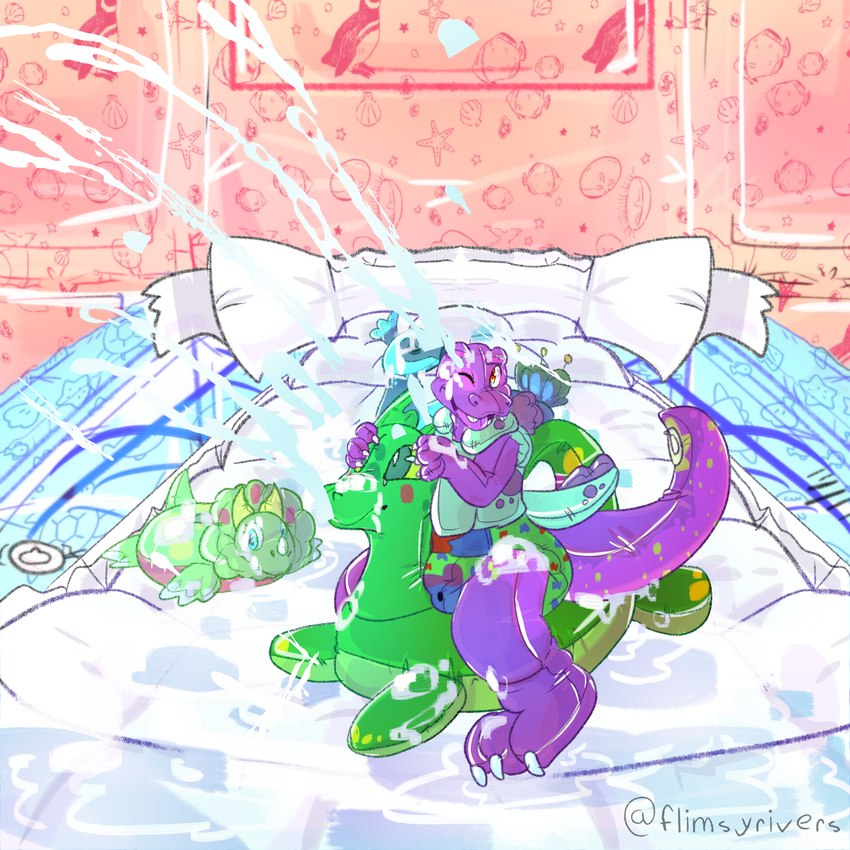 animal_pool_toy animal_swim_ring anthro bodily_fluids clothed clothing cum cum_everywhere cum_on_diaper cum_on_face diaper diaper_fetish ejaculation excessive_cum excessive_genital_fluids genital_fluids green_diaper happy inflatable inflatable_ride inflatable_support inflatable_toy inner_tube male messy on_pool_toy open_diaper pattern_diaper pool_toy sitting sitting_on_pool_toy smile swim_ring tail wearing_diaper flismy_rivers mythology zoran animate_inanimate ceratopsian dinosaur dragon inanimate_object living_inflatable mythological_creature mythological_scalie ornithischian prehistoric_species reptile scalie theropod triceratops tyrannosaurid tyrannosauroid tyrannosaurus tyrannosaurus_rex 1:1 hi_res